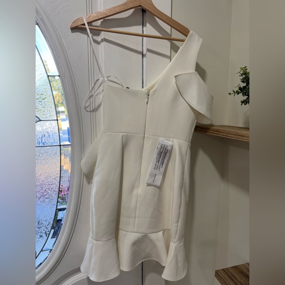 BCBGMaxAzria HOLLY ASYMMETRICAL RUFFLE DRESS - Picture 6 of 6